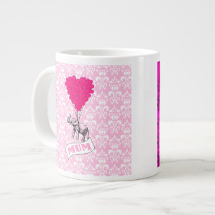 Grande Tasse Maman avec un éléphant rose