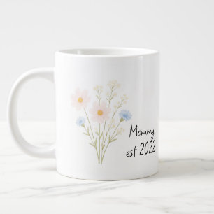 Grande Tasse Maman Est Personnalisée. Mug avec Fleur sauvage Pa