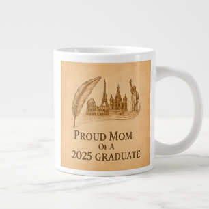 Grande Tasse Maman fière de la promotion d'histoire 2025 – Art 