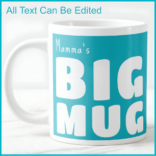 Grande Tasse Mamma's Custom Big Mug Aqua C132 Grosse nouveauté