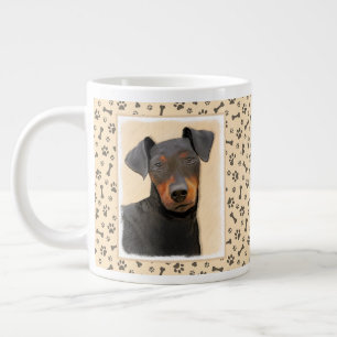 Grande Tasse Manchester Terrier Peinture Art animal original