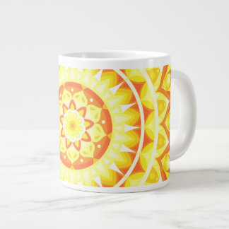 Grande Tasse Mandala de base jaune