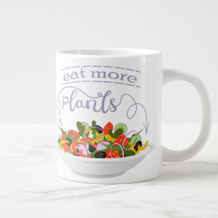 Grande Tasse Mangez plus de plantes frais motivation salade let