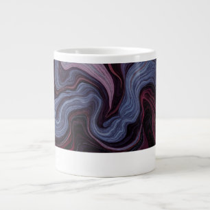 Grande Tasse Marbre Tourbillon d'Améthyste de Minuit Fluid Bleu