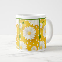 Marguerites blanches ensoleillées et pois