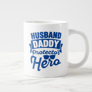 Grande Tasse Mari.Papa. Protecteur. Héros.
