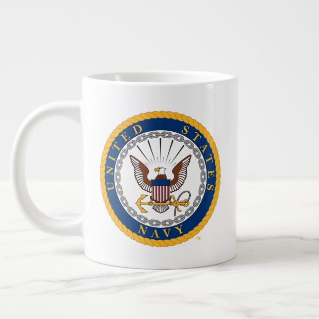Grande Tasse Marine américaine | Emblème de la marine (Gauche)