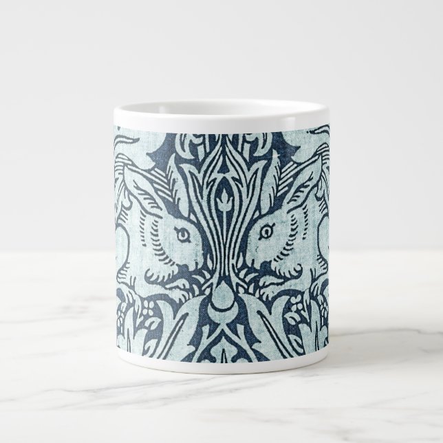 Grande Tasse Marine Blue White Rabbit William Morris Coffee Mug (Devant)
