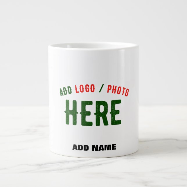 GRANDE TASSE MARQUE BLANCHE MODERNE ET PERSONNALISABLE VÉRIFIÉE (Devant)