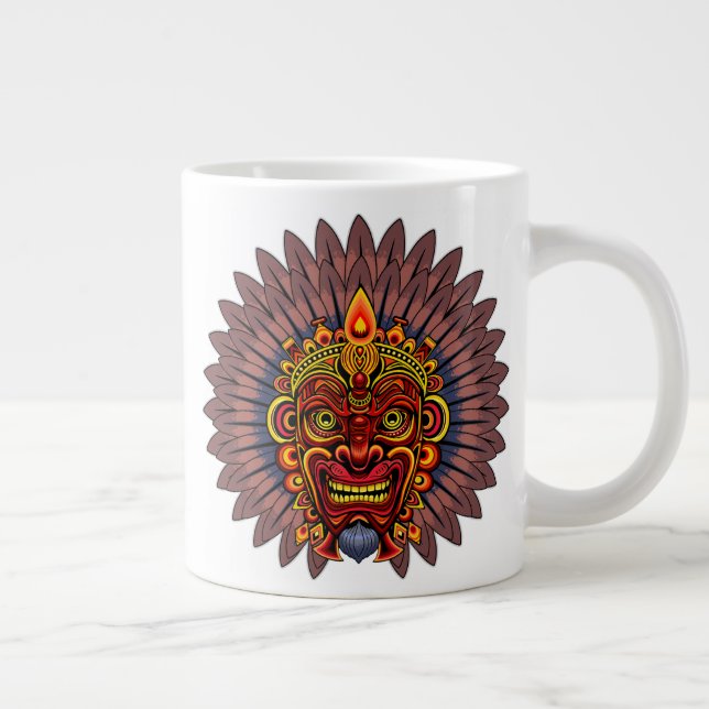 Grande Tasse Masque rituel du roi guerrier tribal (Droite)