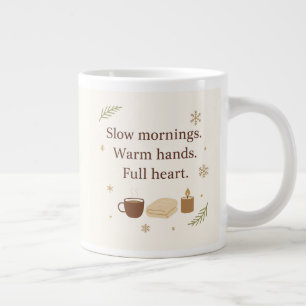 Grande Tasse Matins de Décembre Matins lents. Mains chaudes.
