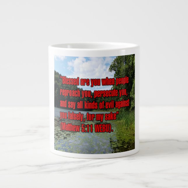 Grande Tasse Matthieu 5:11 WEBU Mug (Devant)