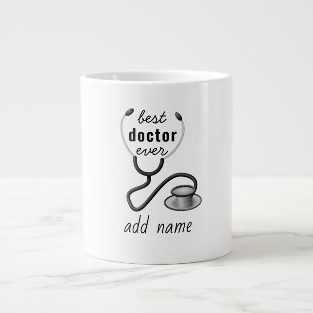 Grande Tasse Médecin Stethoscope Hospital Infirmière (Devant)