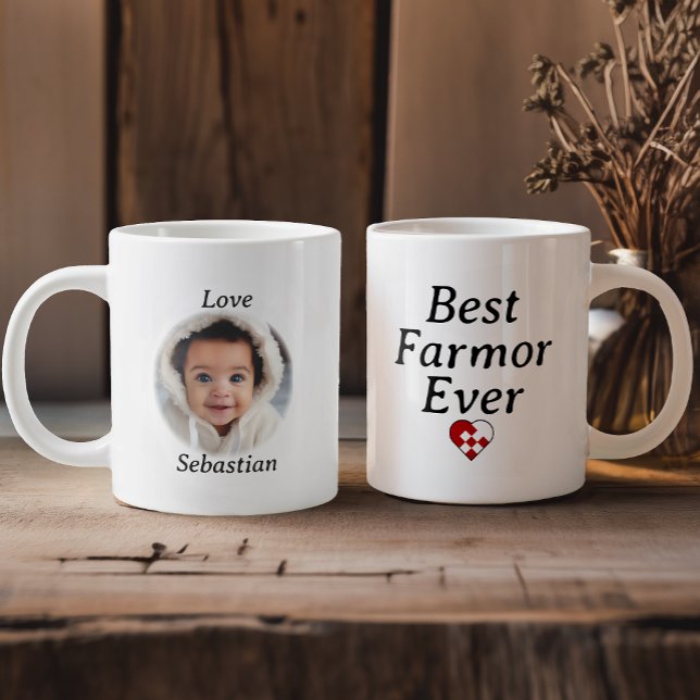 Grande Tasse Meilleur Agriculteur jamais - Photo personnalisée  (Créateur téléchargé)