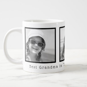 Grande Tasse Meilleur cadre noir et blanc de grand-mère noir 3 