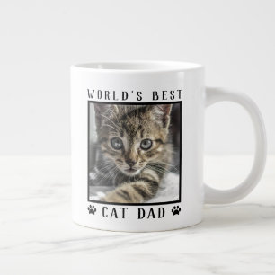 Grande Tasse Meilleur Chat Papa Empreintes de pattes du monde P