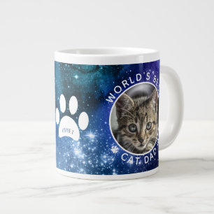 Grande Tasse Meilleur Chat Papa Empreintes de pattes Espace pho