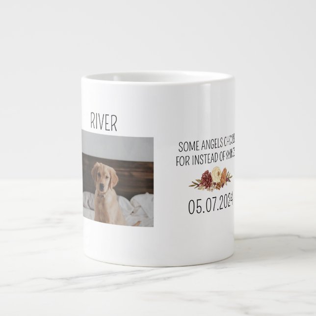 Grande Tasse Meilleur chien maman | Texte manuscrit photo de ch (Devant)
