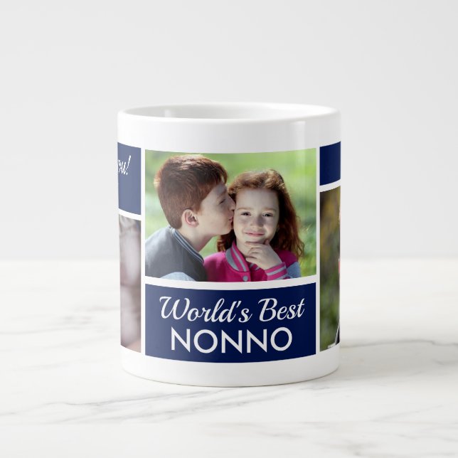 Grande Tasse Meilleur Collage photo Nonno du monde Mug de café  (Devant)