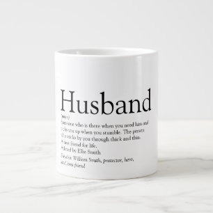 Grande Tasse Meilleur mari du monde Citation amusante en noir e