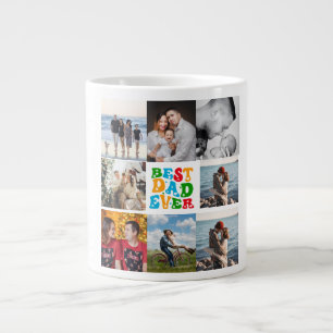 Grande Tasse Meilleur Papa Ever 8 Photo Collage Personnalisé