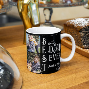 Grande Tasse Meilleur papa jamais fête des pères photo collage