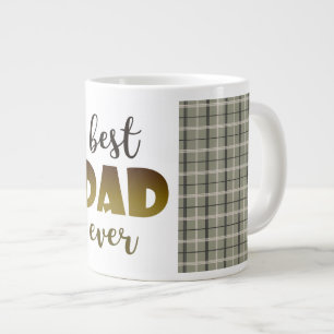 Grande Tasse Meilleur Papa Jamais , Motif Tartan , Fête des Pèr