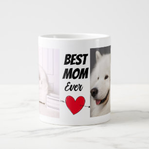 Grande Tasse Meilleure maman chien personnalisée deux photo et