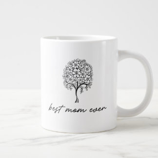 Grande Tasse Meilleure Maman Illustration d'Arbre Floral