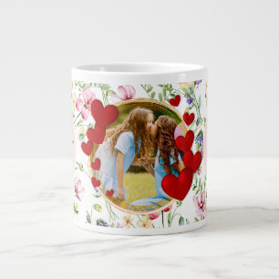 Grande Tasse Meilleure Maman Jamais Fleur Photo Fête des Mères