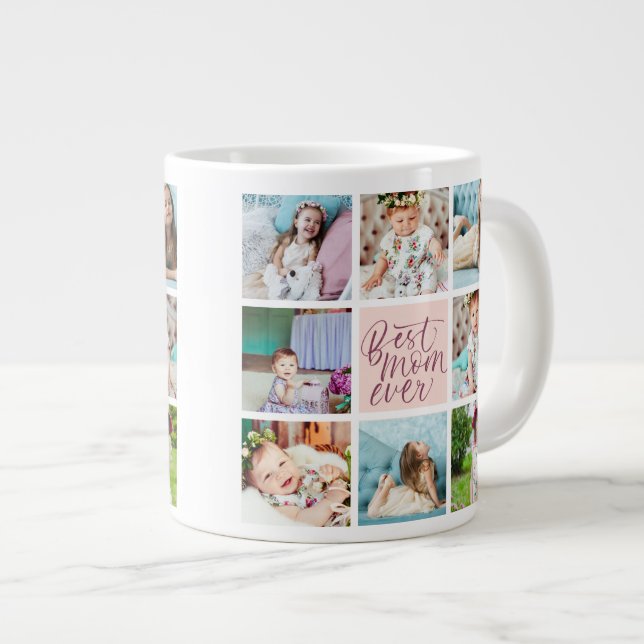 Grande Tasse Meilleure maman jamais photo Mug Mothers Day Mug (Devant droit)