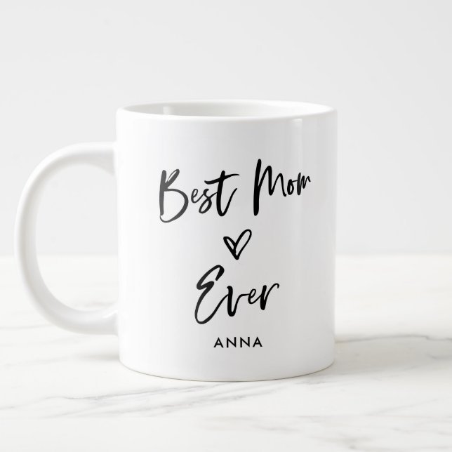 Grande Tasse Meilleure maman jamais | Script Décontracté simple (Gauche)