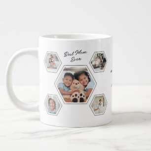 Grande Tasse Meilleure Maman Personnalisée avec Dix Photos et N