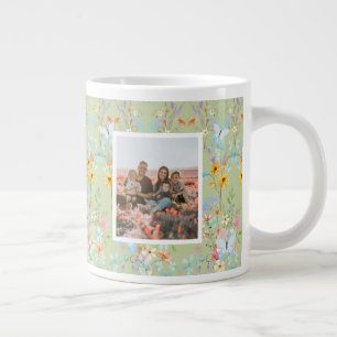 Grande Tasse Meilleure Nana Fleur sauvage Aquarelle photo Fête 