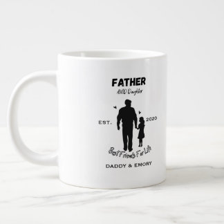 Grande Tasse Meilleurs amis personnalisés pour papa et fille