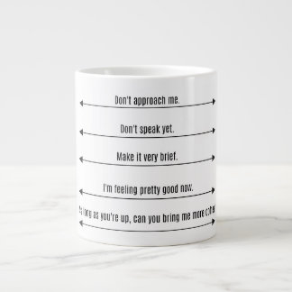 Grande Tasse Mélanie Mug Jumbo noir et blanc