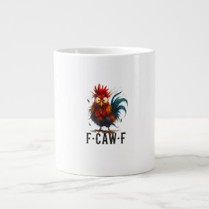 Grande Tasse Mème drôle de coq de poulet F-Caw-F