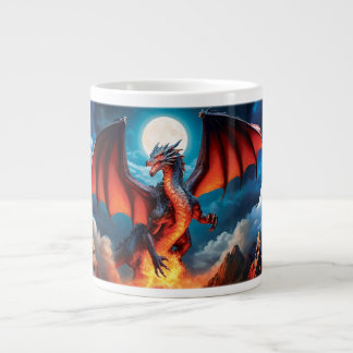 Grande Tasse Menacer la Mug de café Dragon Rouge