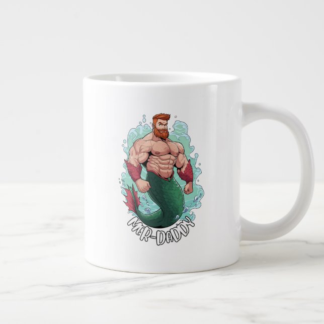 Grande Tasse Mer-Daddy, Père Merman Mug (Droite)