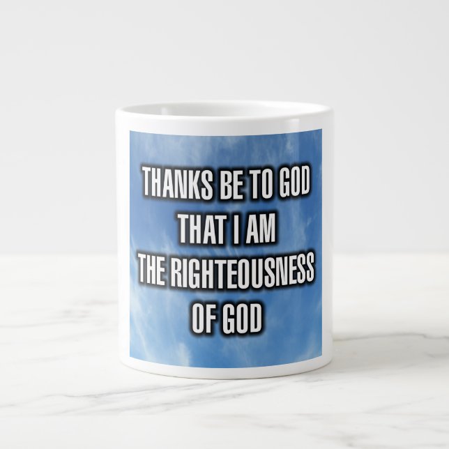 Grande Tasse Merci À Dieu D'Être Le Juste... Mug (Devant)