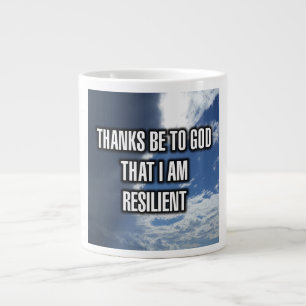 Grande Tasse Merci À Dieu Que Je Suis Résilient Mug