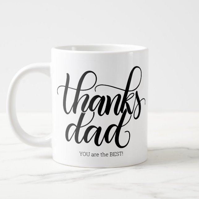 Grande Tasse Merci papa, tu es le meilleur ! - Mug Jumbo 20oz (Gauche)