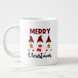 Grande Tasse Merry Christmas- Buffalo Plaid Gnomes