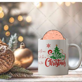 Grande Tasse Merry Christmas Mug with Romantic Quote