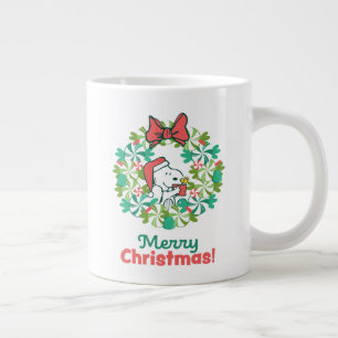 Grande Tasse Merry Christmas Peppermenthe Holiday Wreath