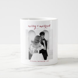 Grande Tasse Merry & Married - Personalized Newlywed Christmas 