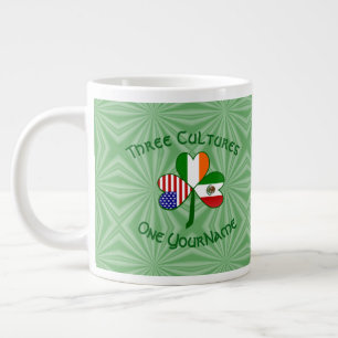 Grande Tasse Mexique Irlande États-Unis Trèfle Drapeau
