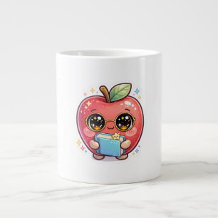 Grande Tasse Mignon Kawaii Apple Intelligent avec des Lunettes