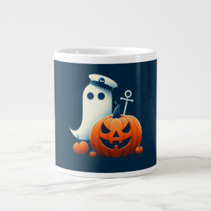 Grande Tasse Mignon, Nautique/côtier Halloween fantôme/citrouil