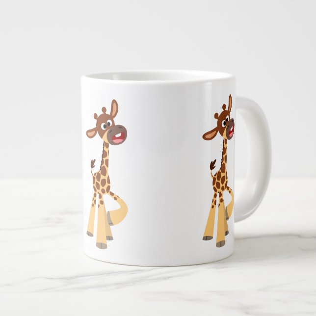 Grande Tasse Mignonne caricature bébé Giraffe Jumbo Mug (Devant droit)